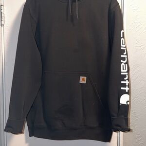 Carhartt Black Hoodie with White Logo